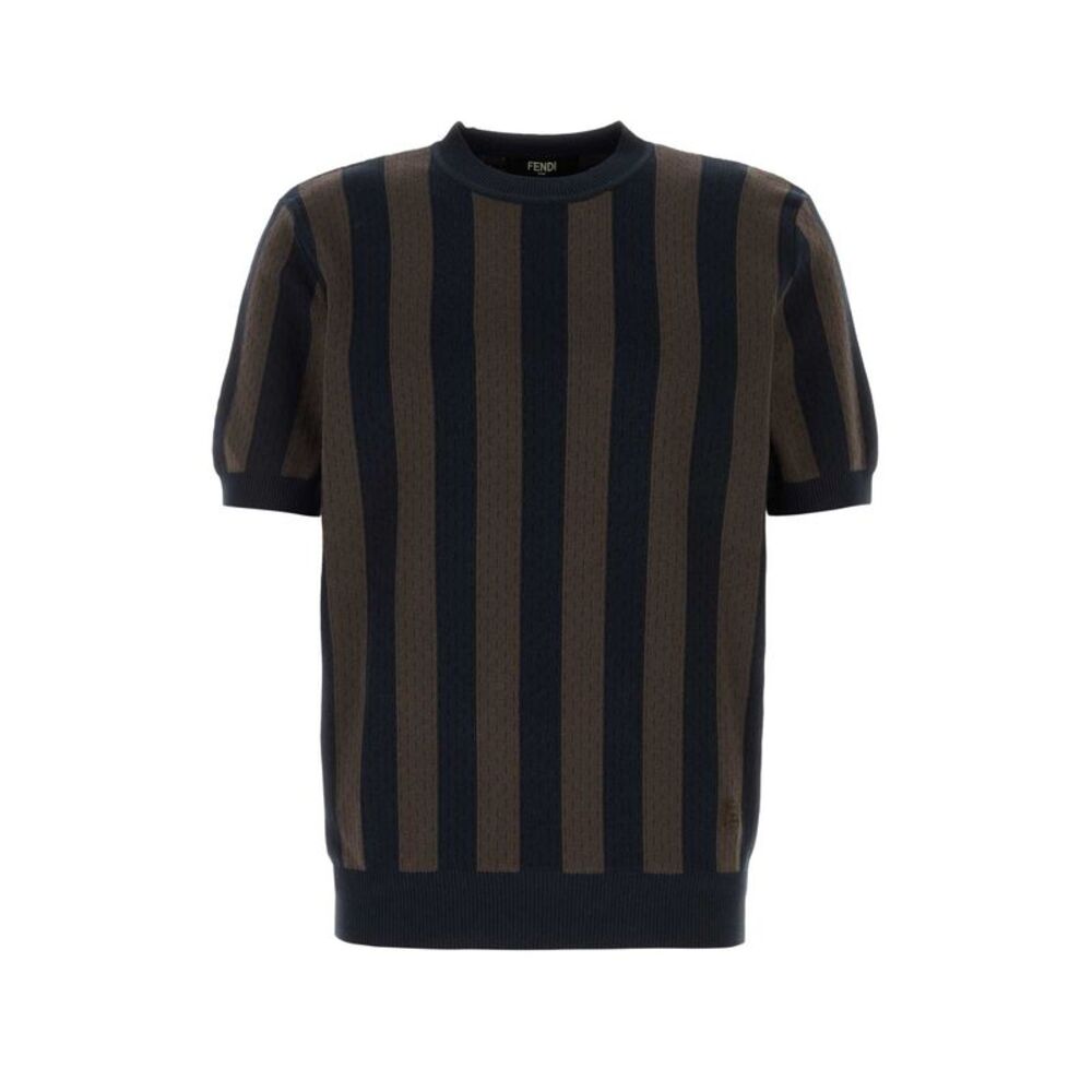 Fendi Men Embroidered Knit T-Shirt